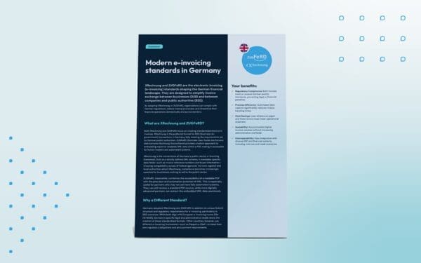 Modern e-invoicing standards in Germany